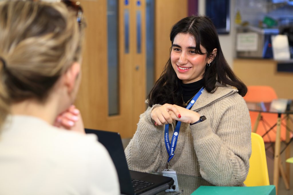 Smiling, friendly adviser